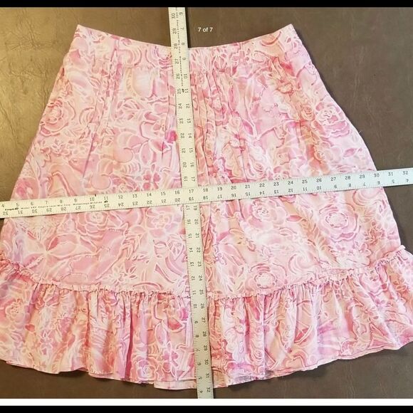 VTG LILLY PULITZER 🌺 Romantic🌹Pink *Floral* Skirt Pockets S #Cottagecore - Picture 6 of 6